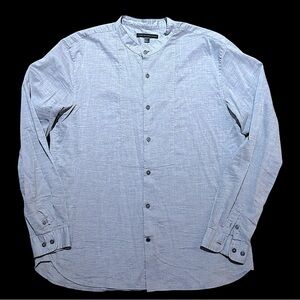John Varvatos Men’s Long Sleeve Button Up Color: Gray Size: L (Fast Shipping)
